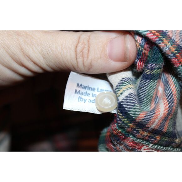 Marine layer tartan plaid size medium button down long sleeve flannel - Picture 3 of 6